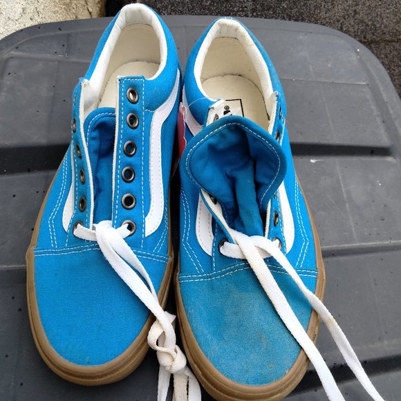 Vans Shoes - VANS OFF THE WALL OLD SKOOL SNEAKERS 751505 BLUE M 5.5 W 7 NWT *DAMAGED*